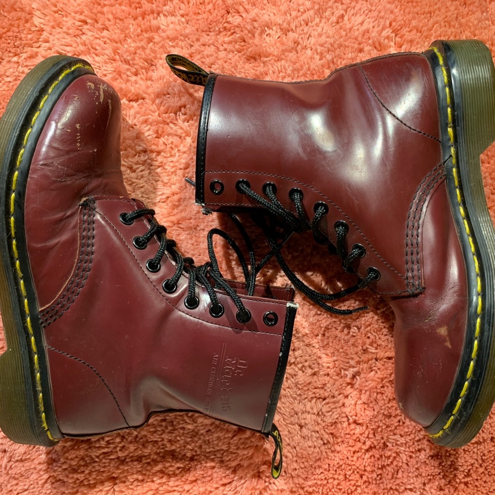 Dr Martens red boots
